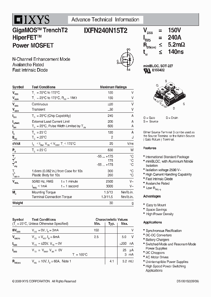 IXFN240N15T2_3128188.PDF Datasheet
