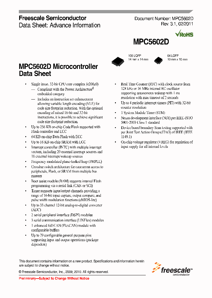 MPC5601DXLH_3128209.PDF Datasheet