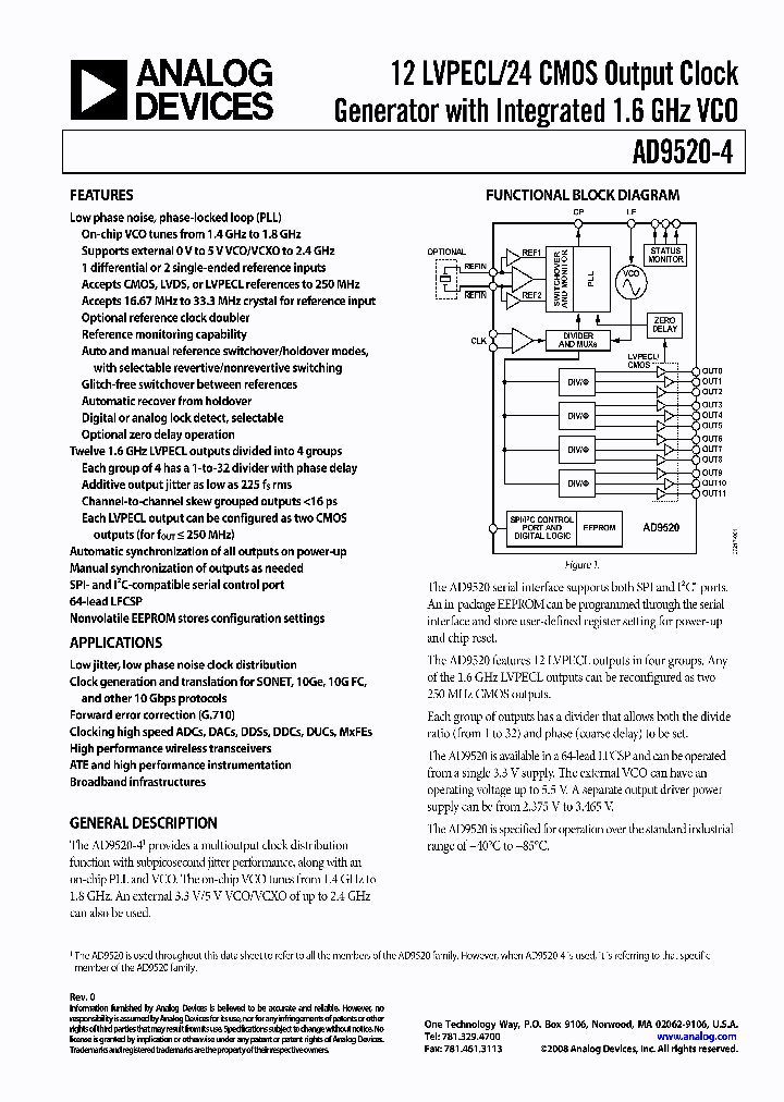 AD9520-4PCBZ_3137893.PDF Datasheet