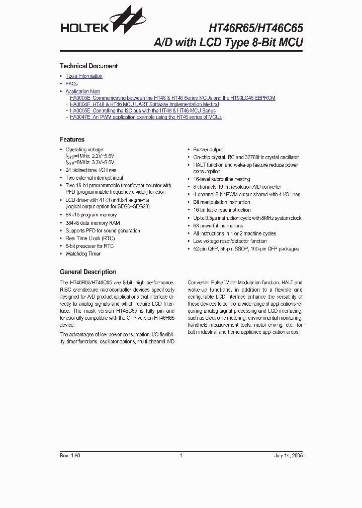 HT46C65-56_3145556.PDF Datasheet