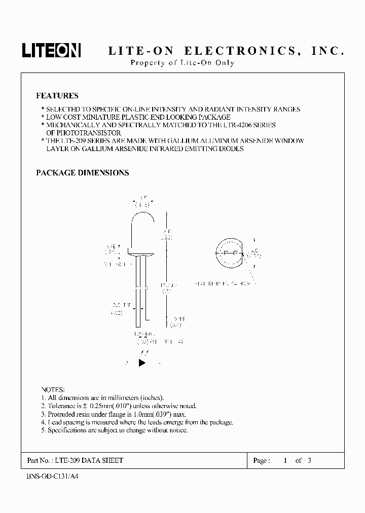 LTE-209_3161215.PDF Datasheet