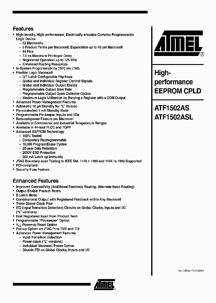 ATF1502ASL_3162533.PDF Datasheet