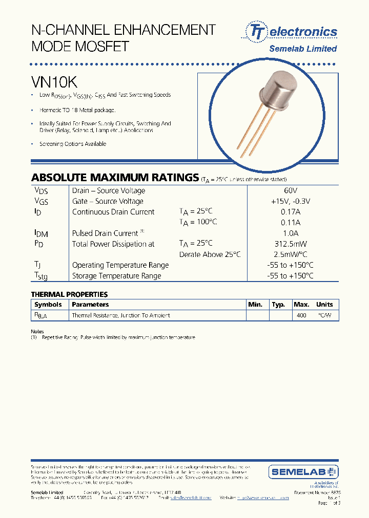 VN10K_3185312.PDF Datasheet