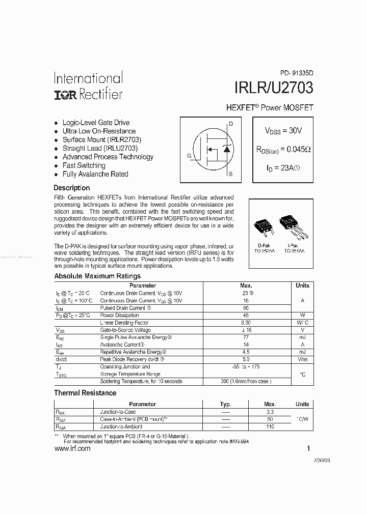 IRLU2703_3195661.PDF Datasheet