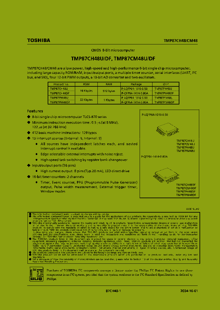 TMP87CM48U_3198024.PDF Datasheet