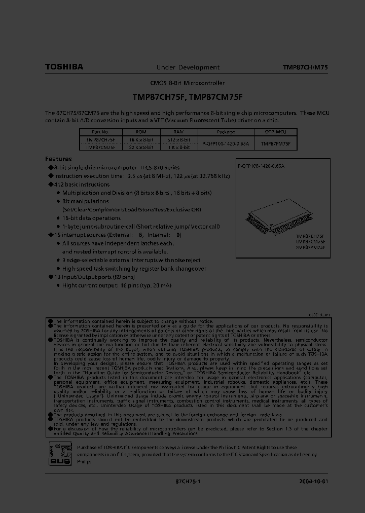 TMP87CM75F_3198025.PDF Datasheet
