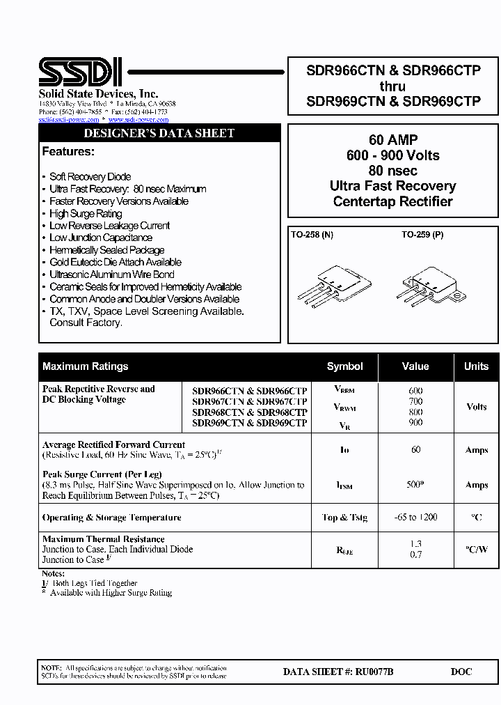 SDR969CTN_3209492.PDF Datasheet