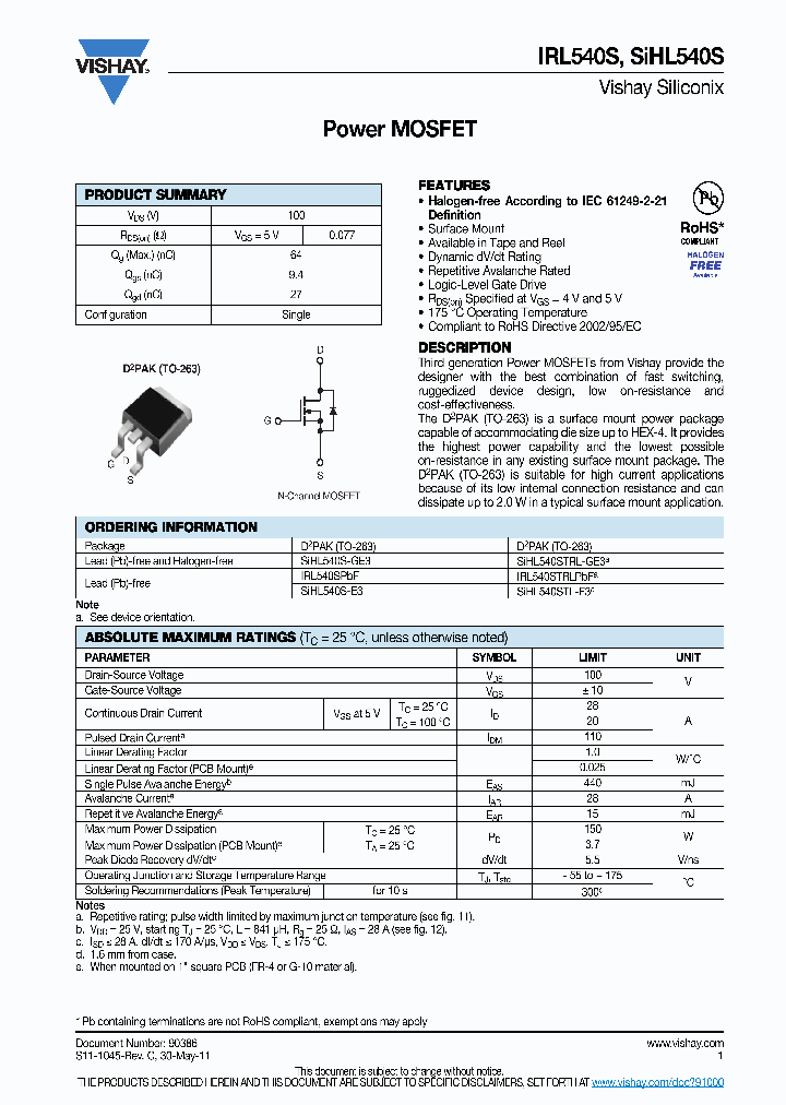 IRL540S_3231273.PDF Datasheet