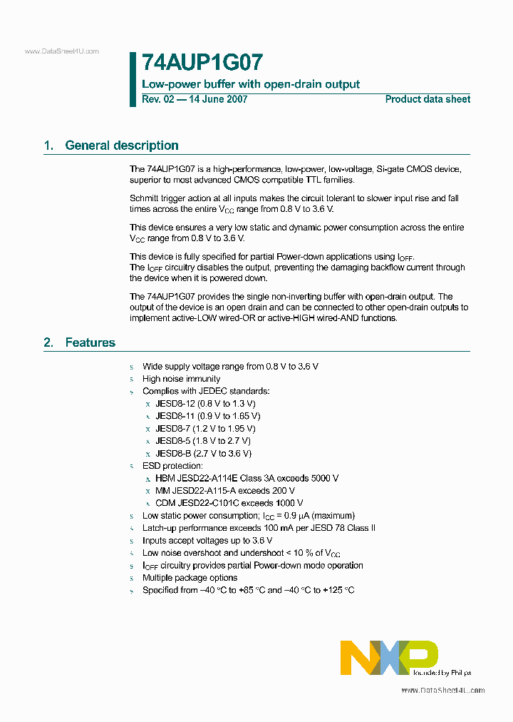 74AUP1G07_3233349.PDF Datasheet