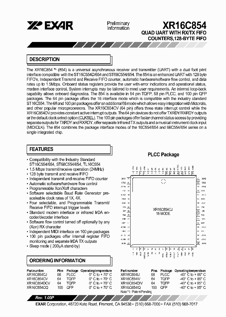 XR16C854DIV_3241022.PDF Datasheet