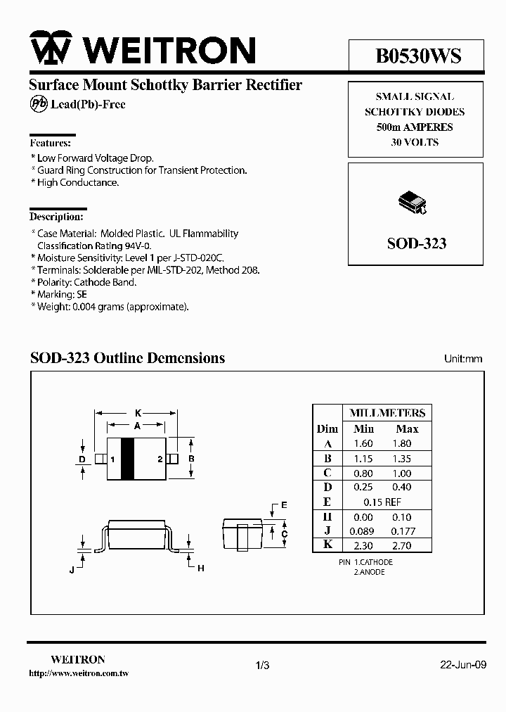 B0530WS09_3242881.PDF Datasheet