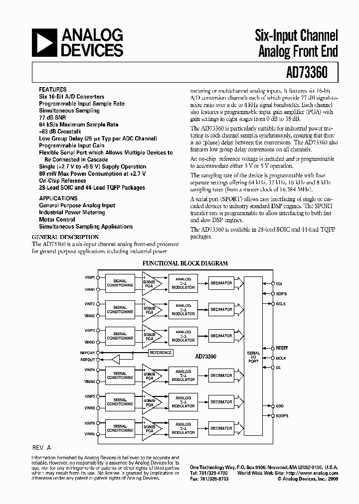 EVAL-AD73360EB_3257537.PDF Datasheet