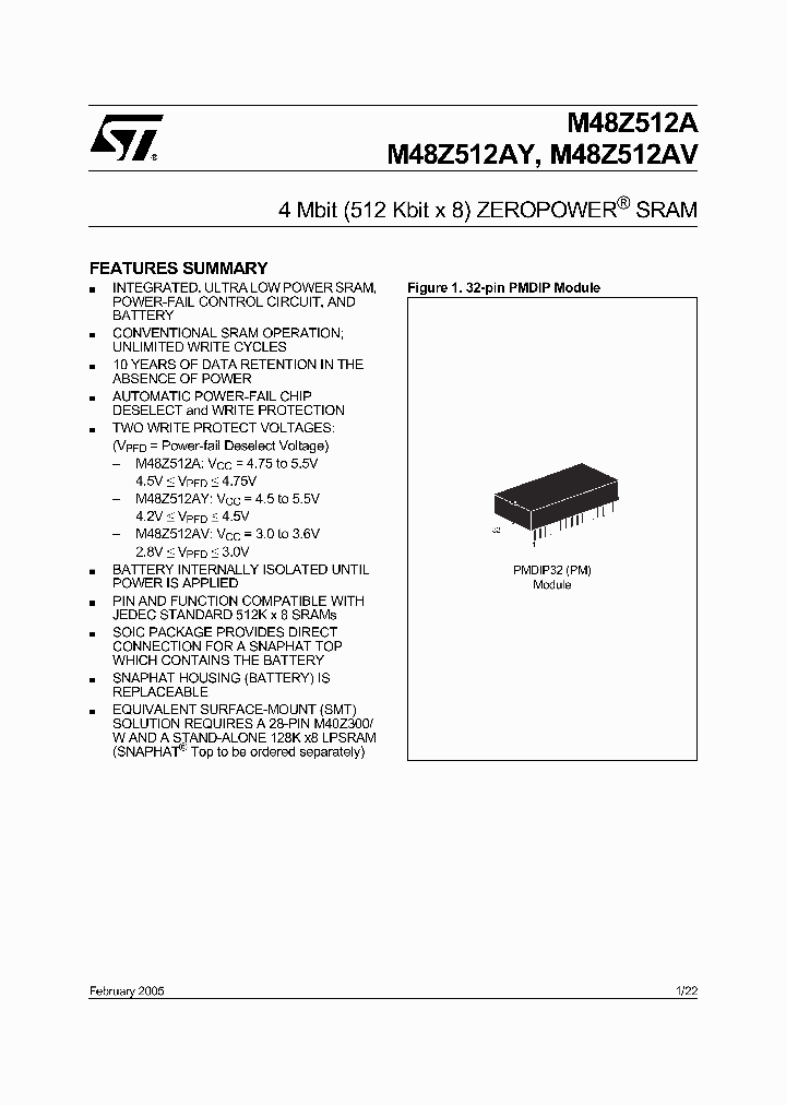 M48Z512AY-85PM9_3282629.PDF Datasheet