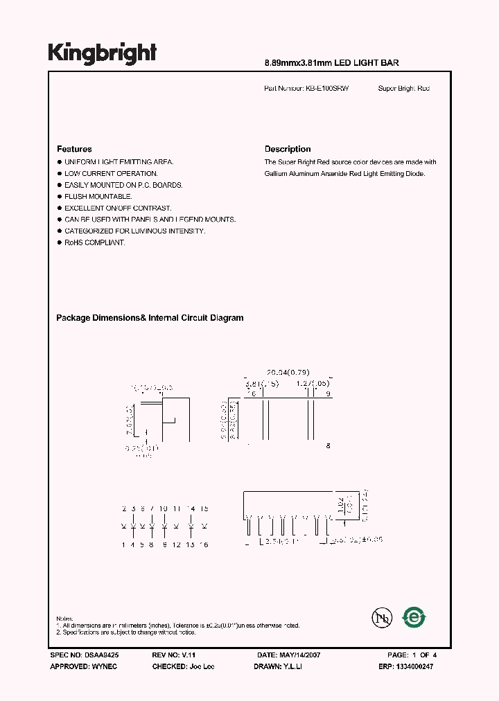 KB-E100SRW_3289731.PDF Datasheet