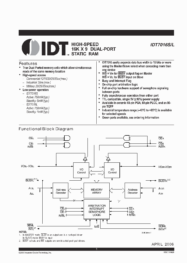 IDT7016L20PFGB_3297122.PDF Datasheet