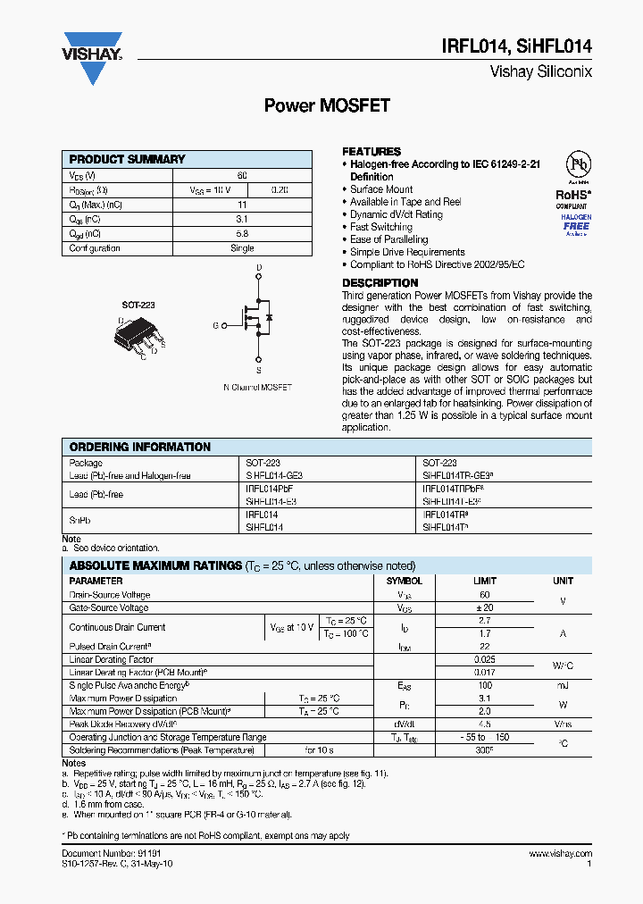 IRFL014PBF_3305680.PDF Datasheet