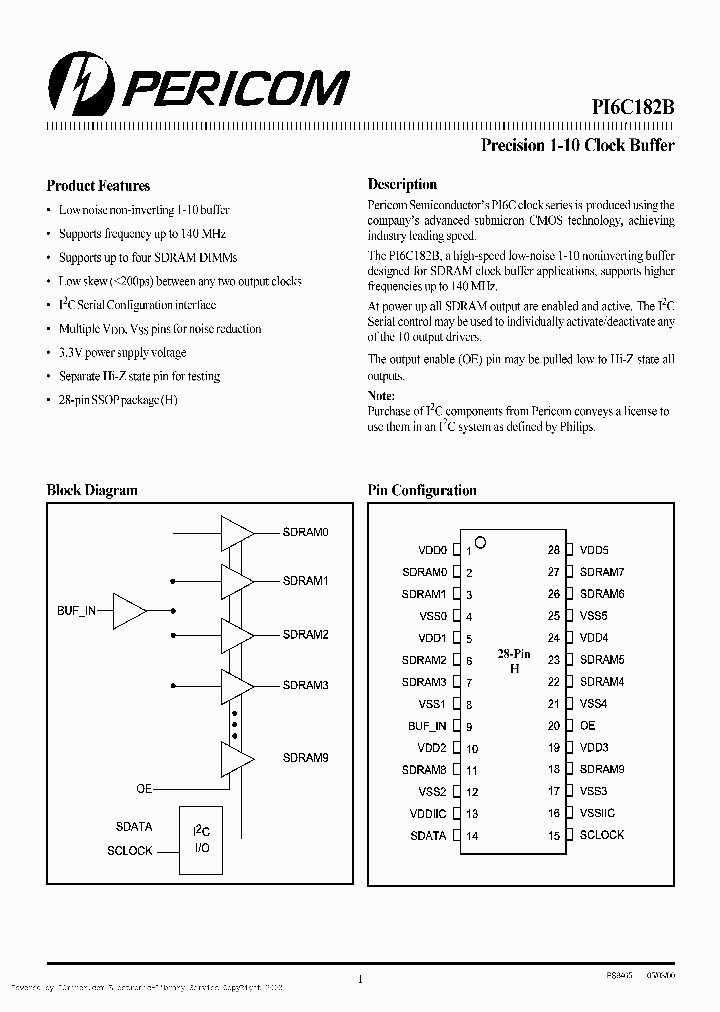 PI6C182BH_3321695.PDF Datasheet