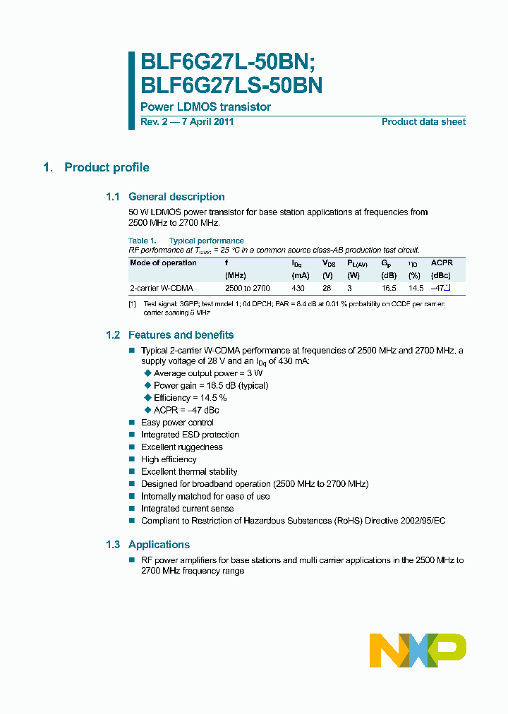 BLF6G27L-50BN_3324387.PDF Datasheet