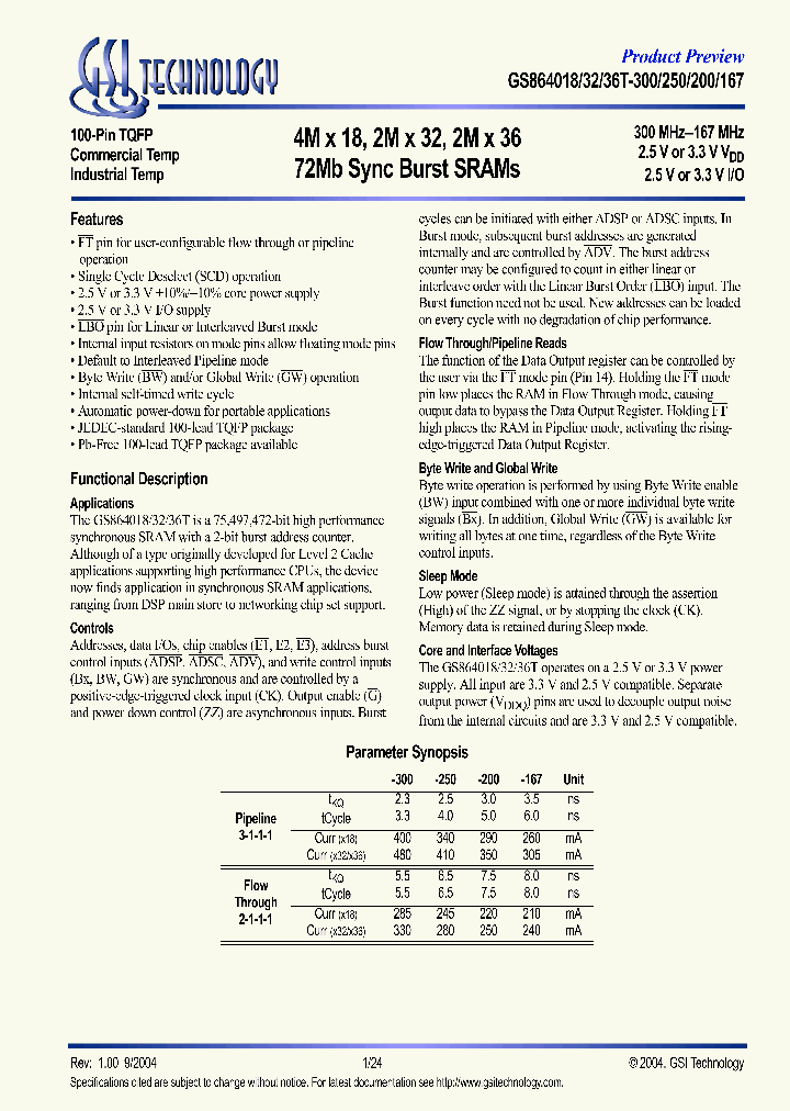 GS864036T-200_3336686.PDF Datasheet