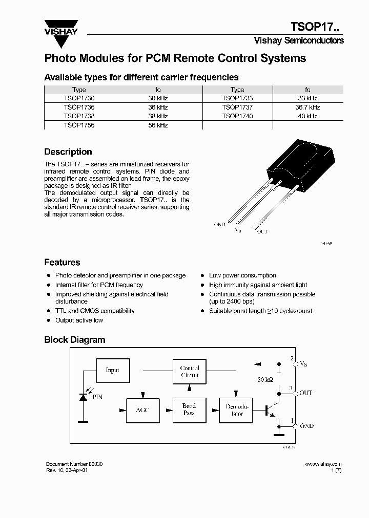 TSOP17_3359937.PDF Datasheet