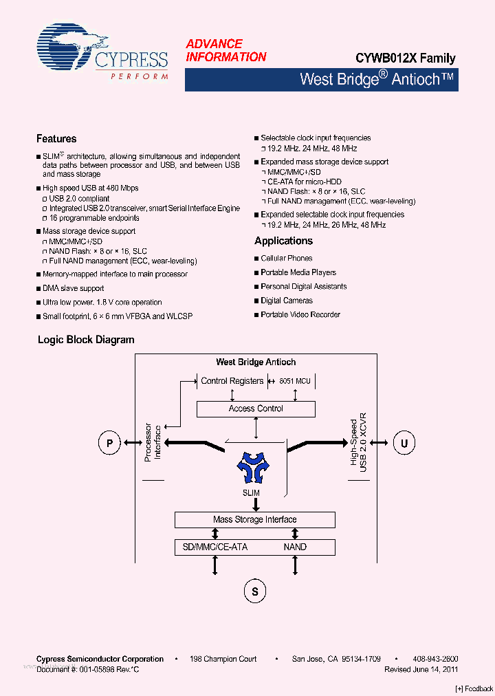 CYWB012X_3378308.PDF Datasheet