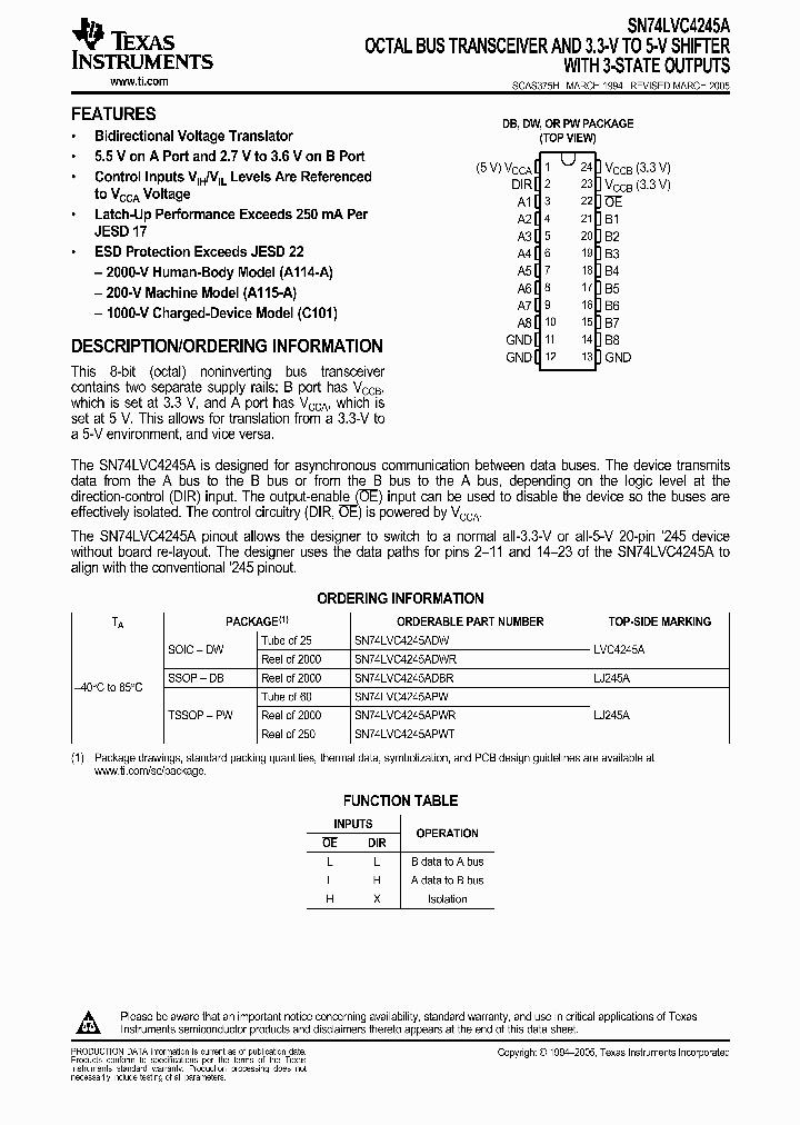 SN74LVC4245ADBRG4_3385303.PDF Datasheet