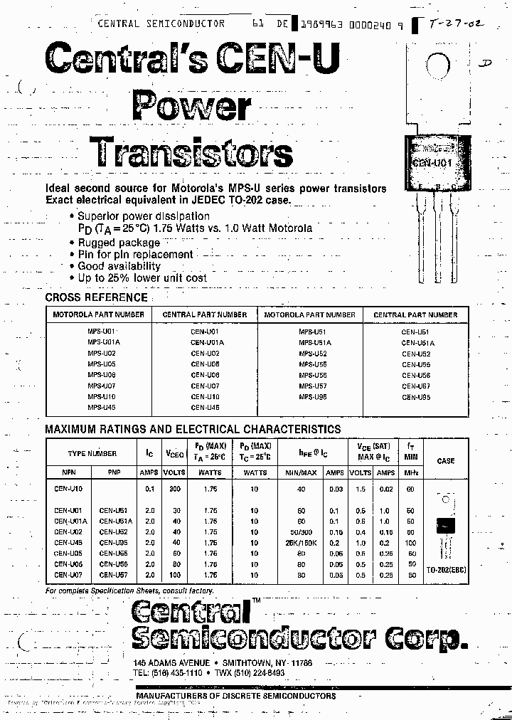 CEN-U51_3389173.PDF Datasheet