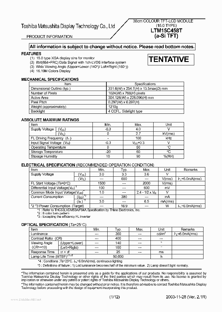 LTM15C458T_3411867.PDF Datasheet