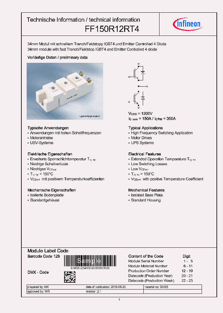 FF150R12RT4_3438382.PDF Datasheet