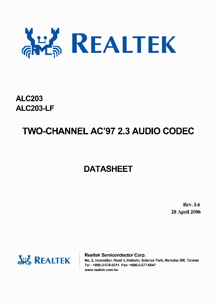 ALC203_3448352.PDF Datasheet