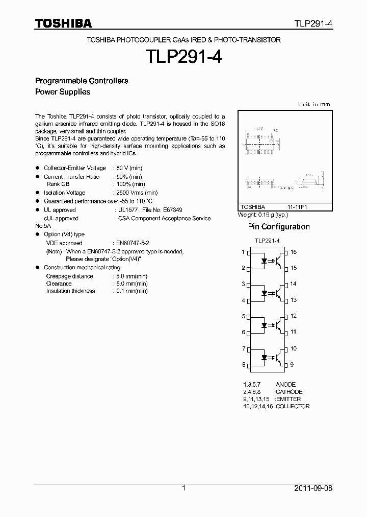 TLP291-4_3490123.PDF Datasheet