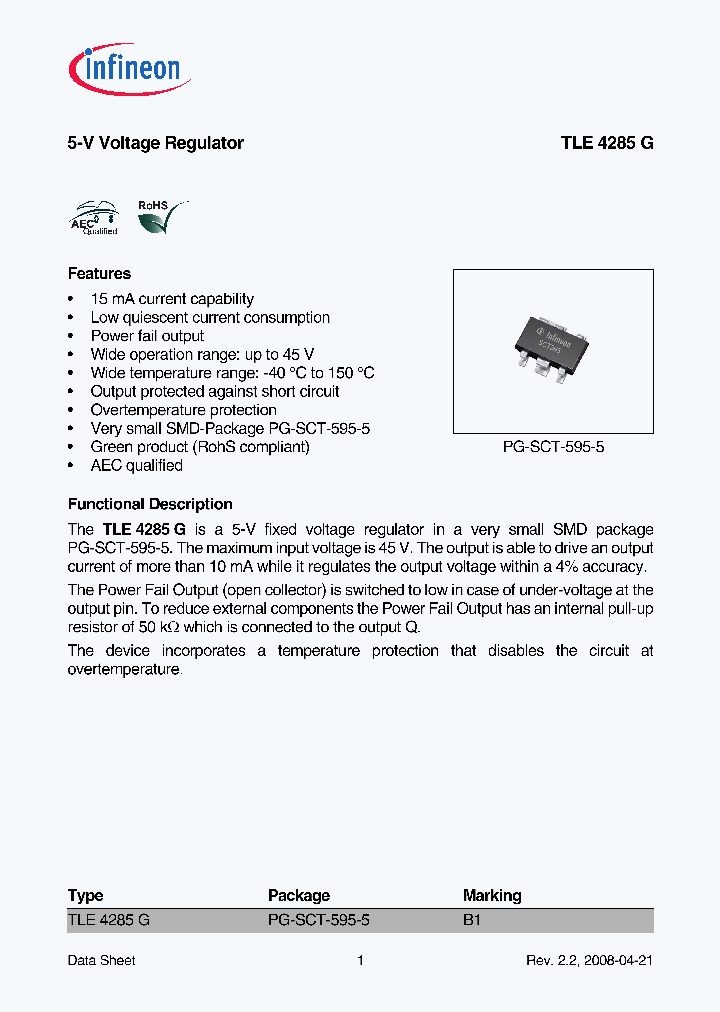 TLE4285G08_3501503.PDF Datasheet