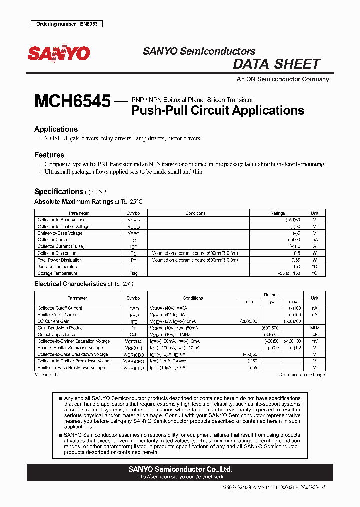 MCH6545_3598395.PDF Datasheet