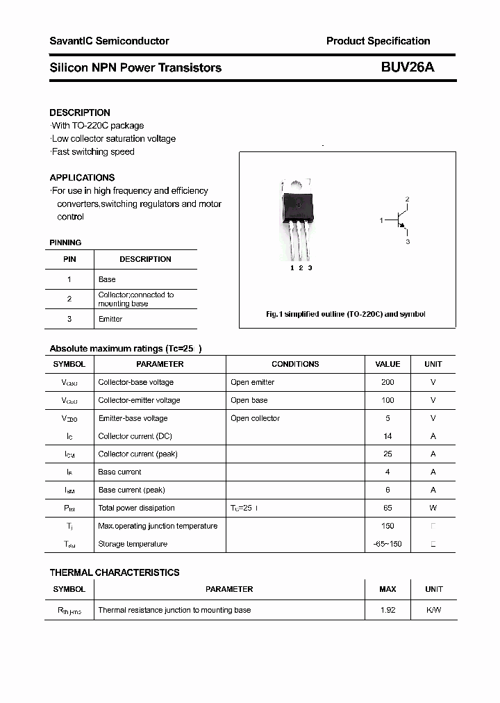 BUV26A_3599364.PDF Datasheet