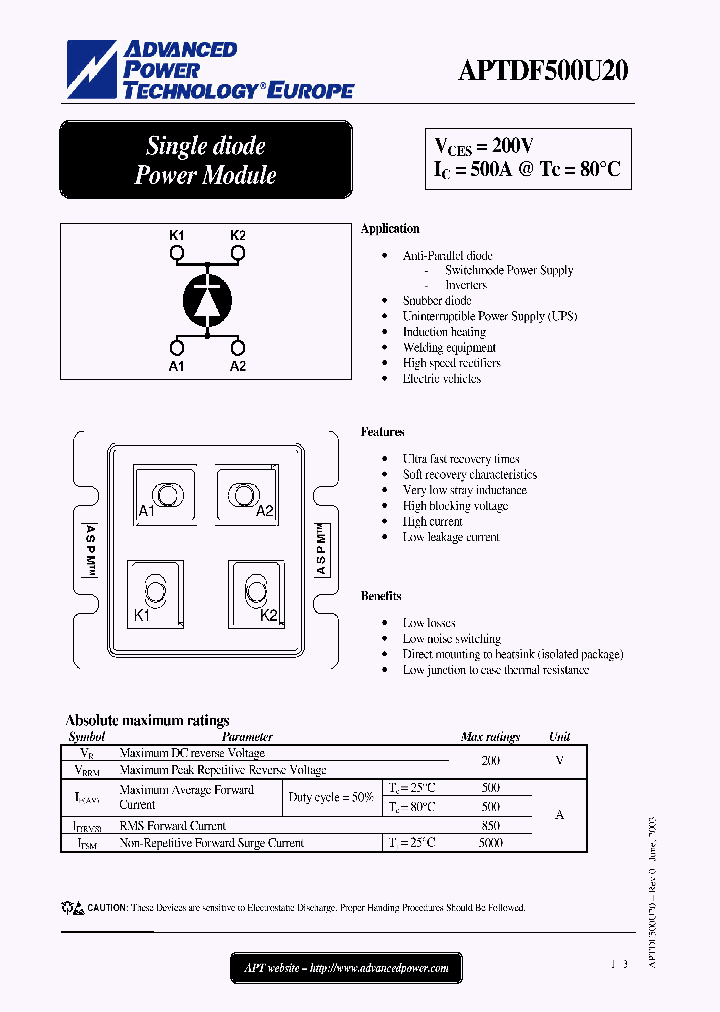 APTDF500U20_3608690.PDF Datasheet