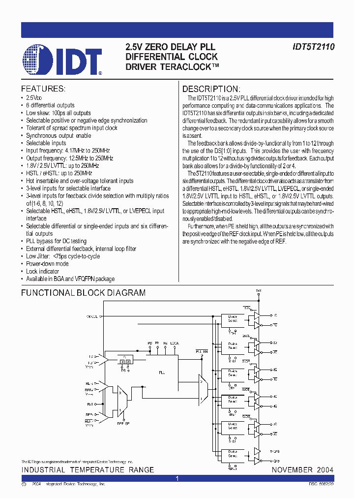 IDT5T2110NLGI_3622132.PDF Datasheet