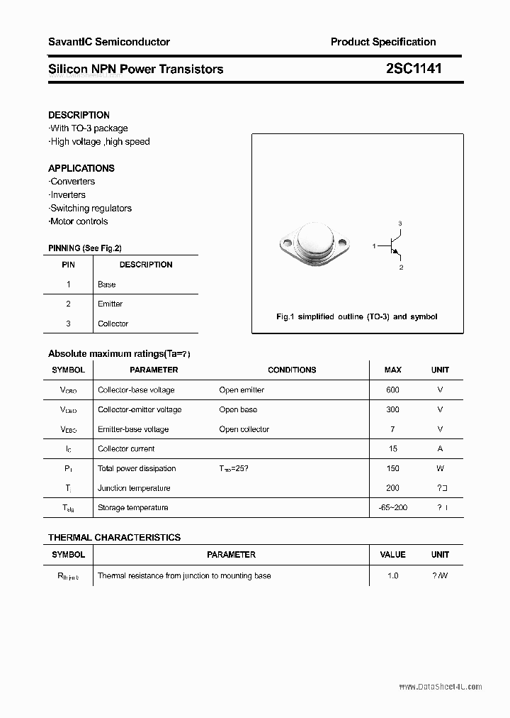 2SC1141_3660455.PDF Datasheet