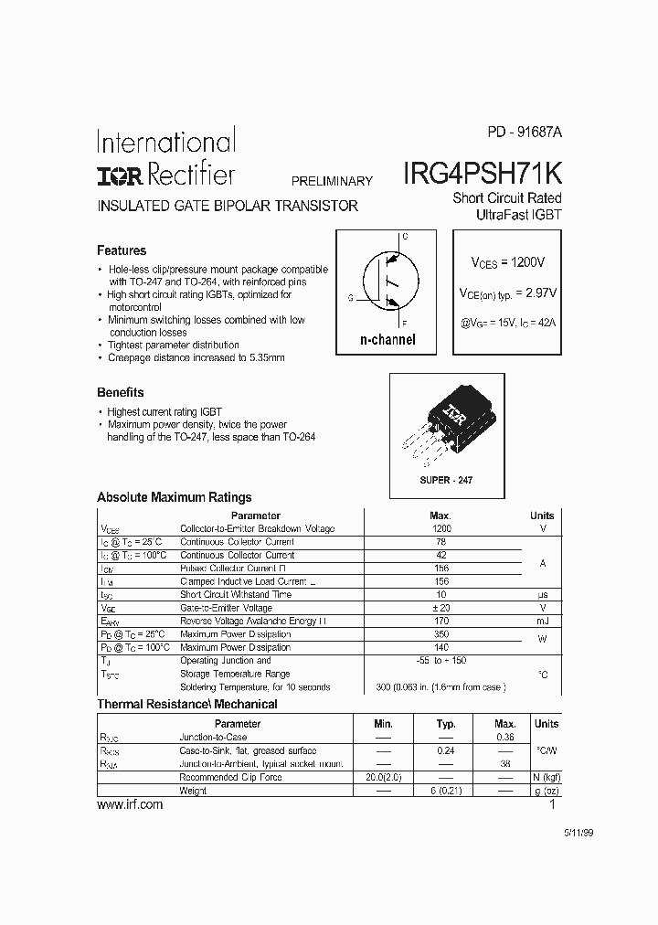 IRG4PSH71K_3668230.PDF Datasheet