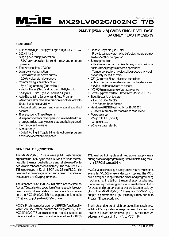 MX29LV002NCB_3674143.PDF Datasheet