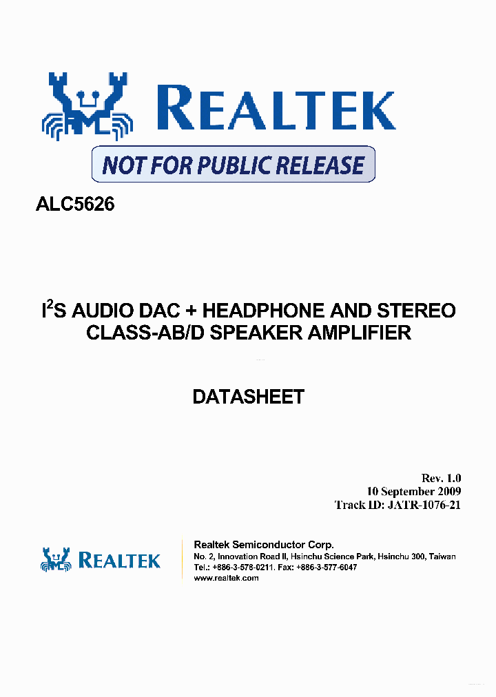 ALC5626_3685417.PDF Datasheet