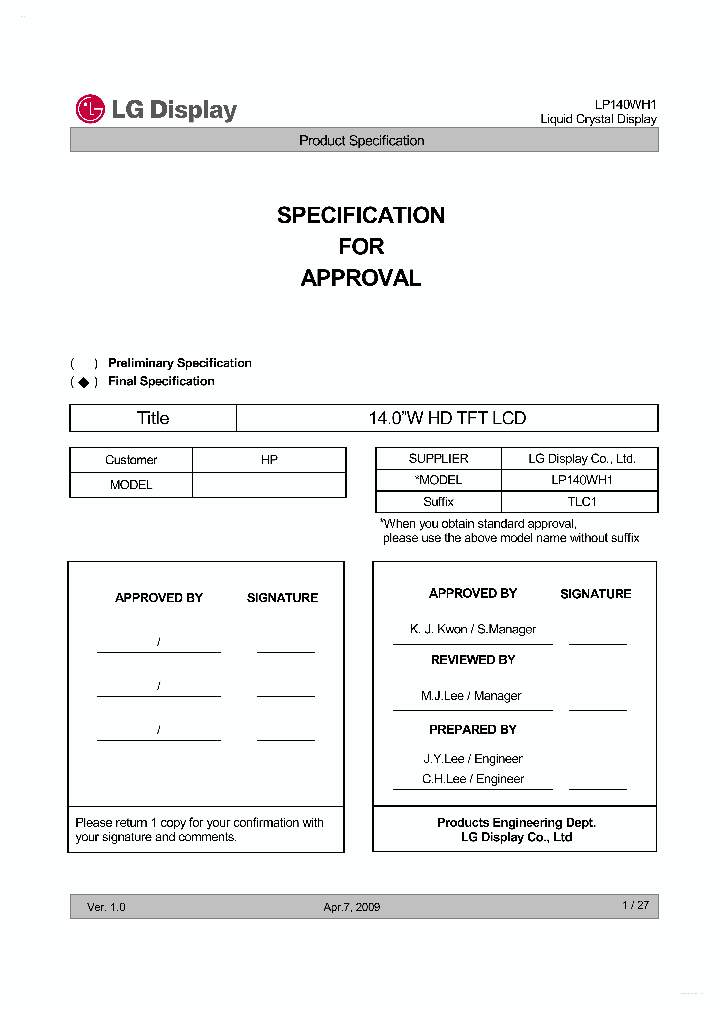 LP140WH1-TLC1_3724149.PDF Datasheet