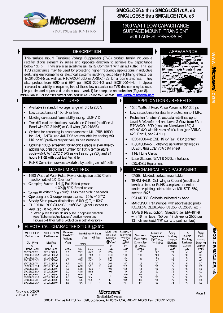 MXSMCGLCE10AE3TR_3746198.PDF Datasheet