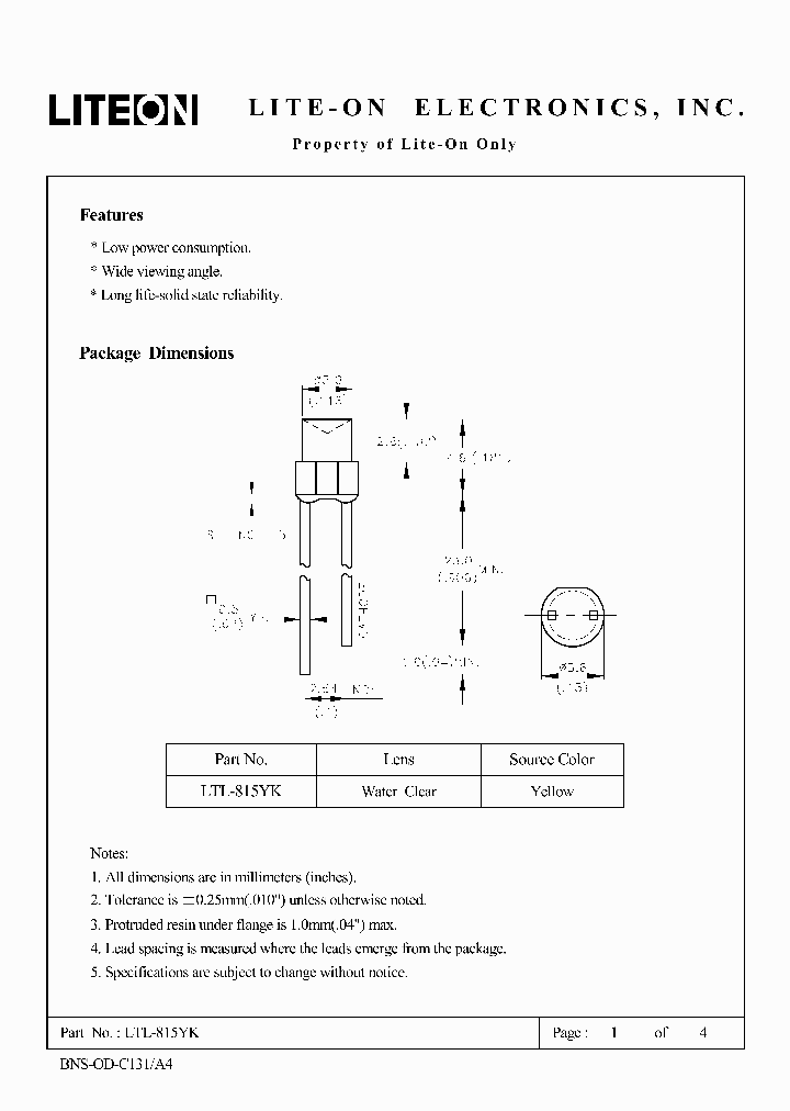 LTL-815YK_3753405.PDF Datasheet