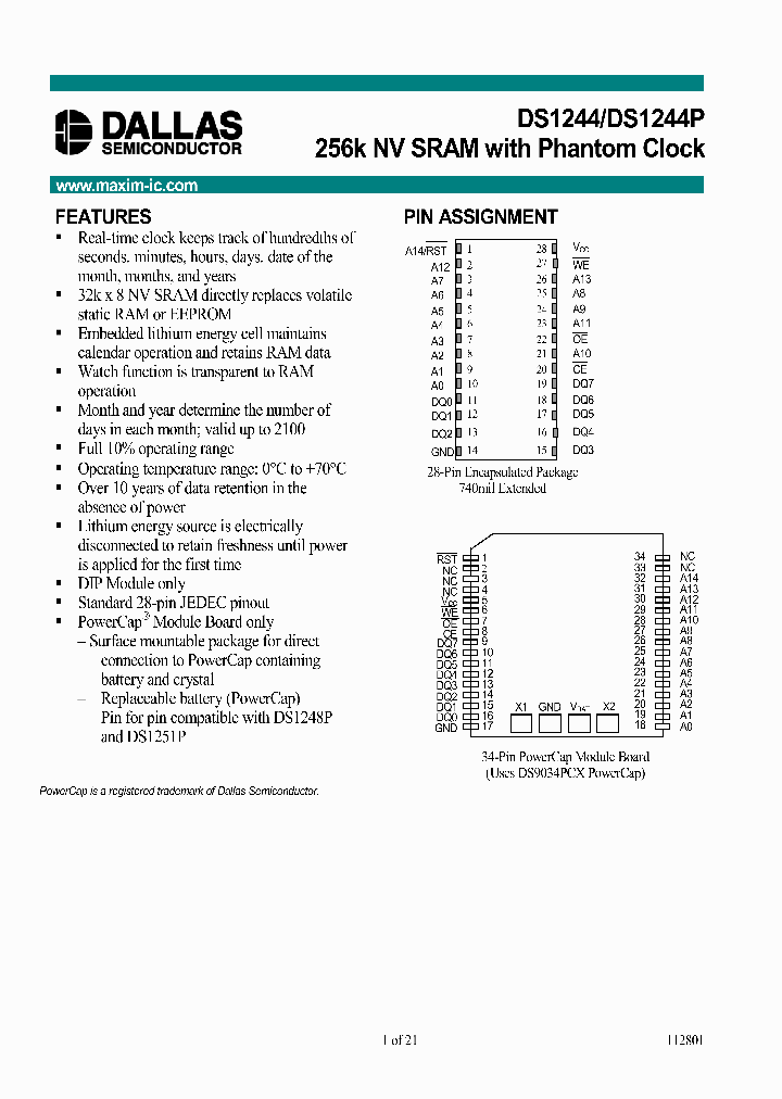 DS1244YP-70-IND_3754629.PDF Datasheet