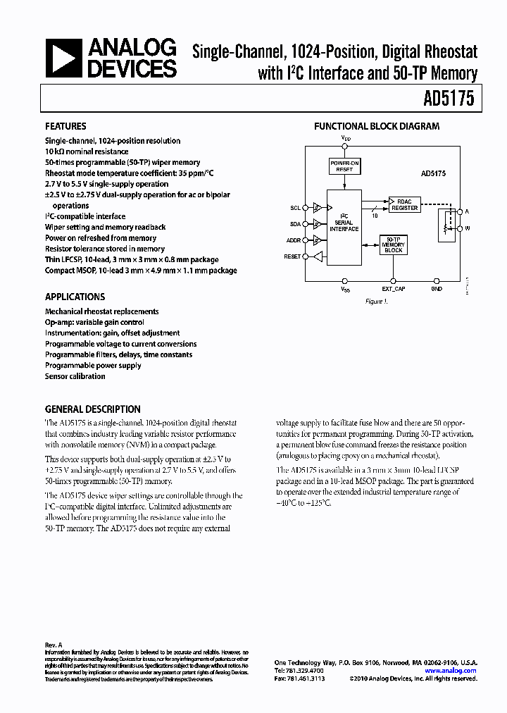 AD5175BCPZ-10-RL7_3761713.PDF Datasheet