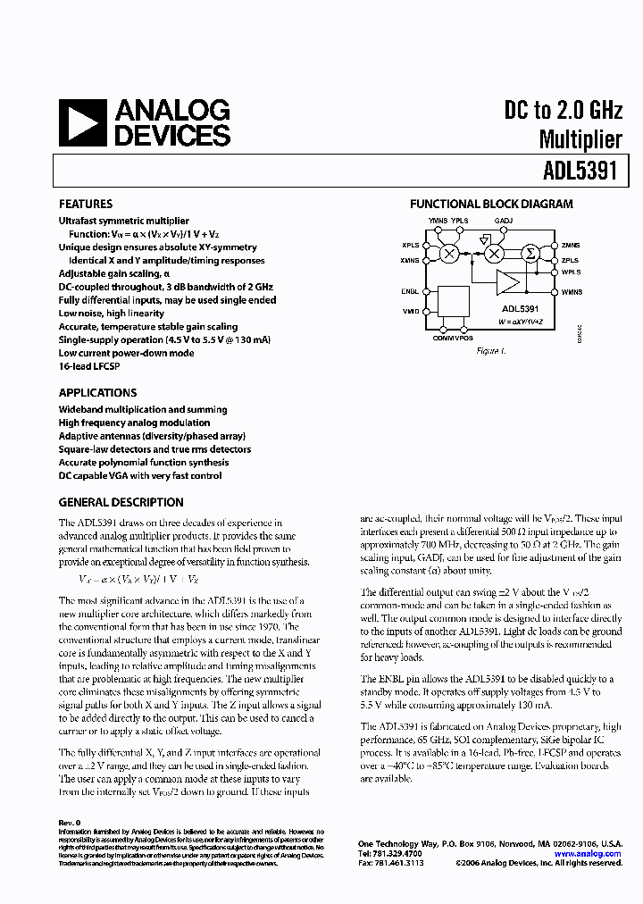 ADL5391-EVALZ_3762685.PDF Datasheet