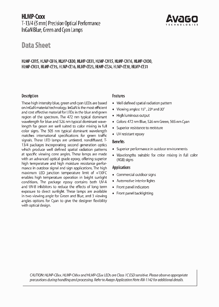 HLMP-CE23-VYCZZ_3771817.PDF Datasheet
