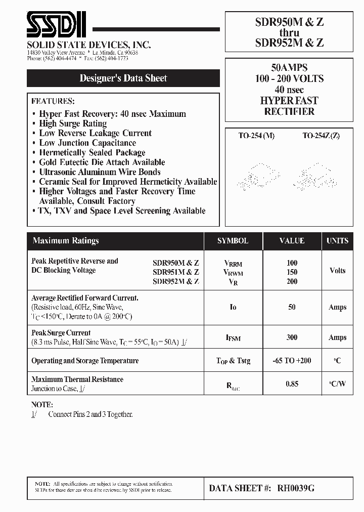 SDR950ZCTU_3778596.PDF Datasheet