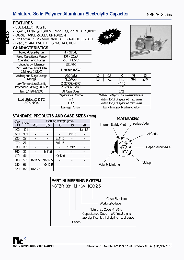 NSPZR561M63V10X125_3781670.PDF Datasheet