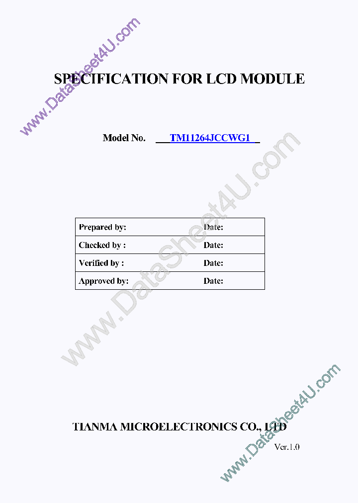 TM11264JCCWG1SPECS_4003561.PDF Datasheet